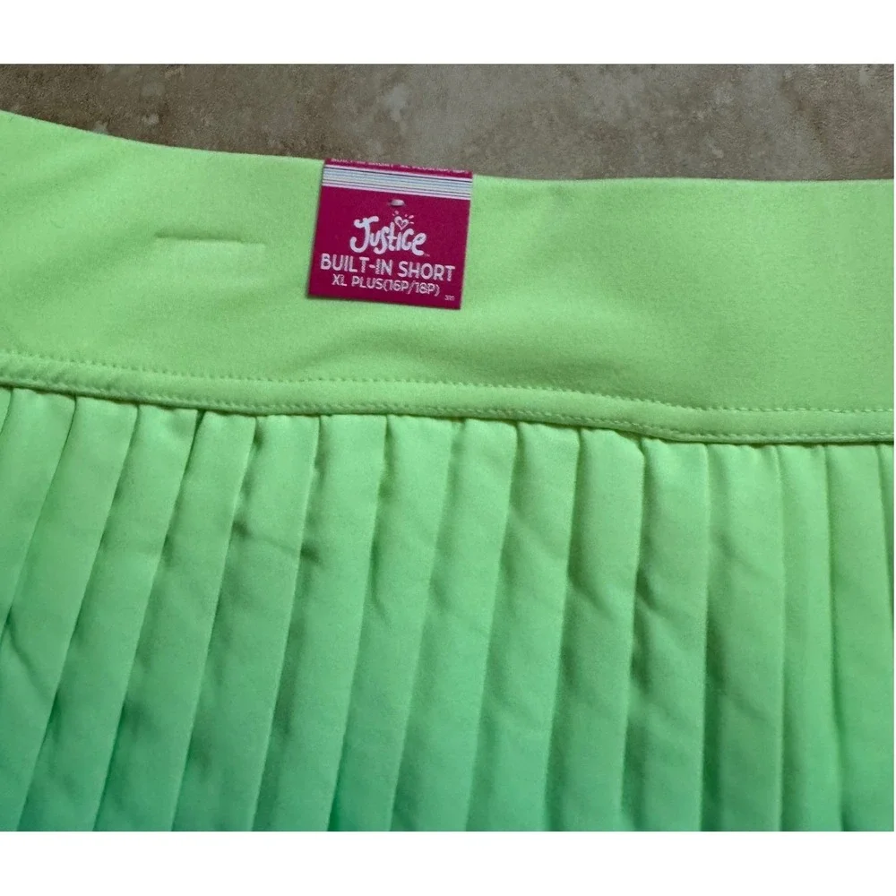 Justice Pleated Skort Girls XL Plus 16P/18P Green Blue Ombre Active Sporty NEW